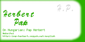 herbert pap business card